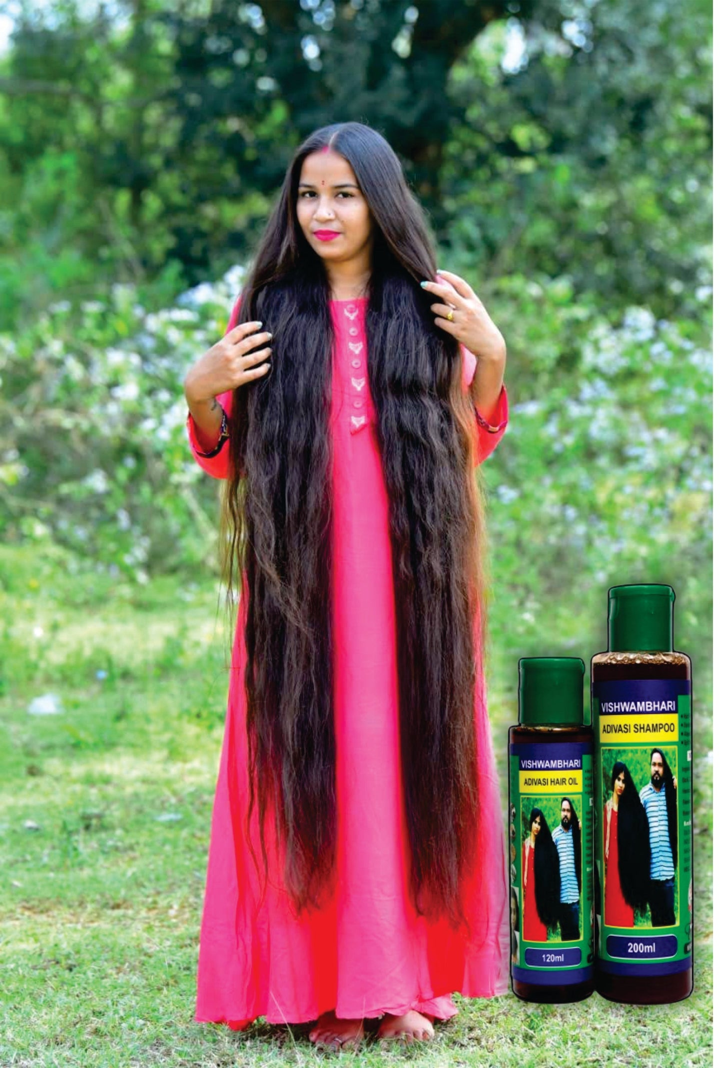 (BUY 1 GET 1 FREE) Adivasi Hair Oil & Shampoo For Men & Women For Your Hair Growths